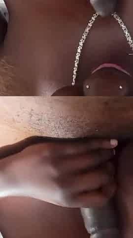 Babe Big Boobs POV Blowjob and Handjob Huge Cock - Body Paint