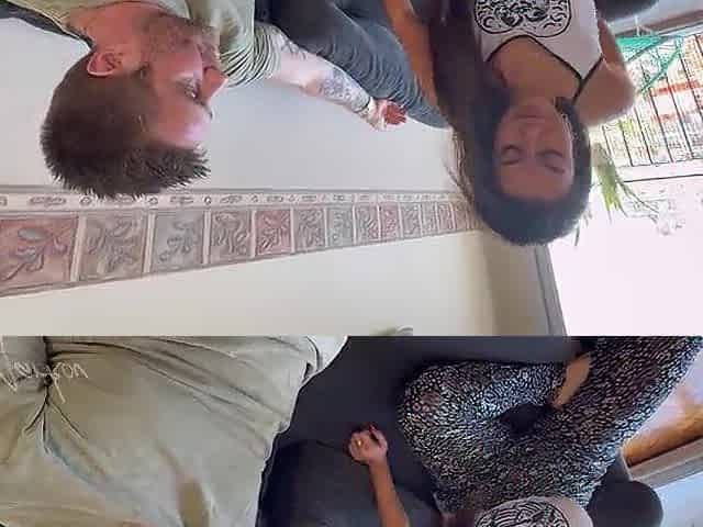 This babe challenges me to a bang-off, and I end up filling her butt with cum. Ft. Hijadevenus2001