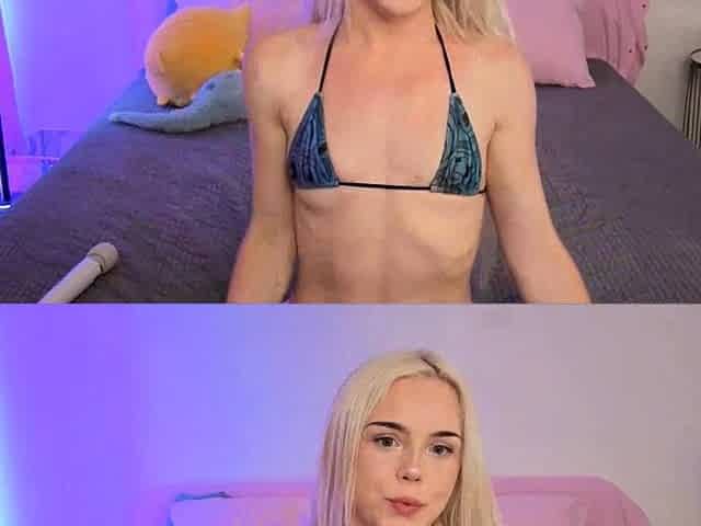Skinny Blonde Teen Wrecks Her Tight Pussy