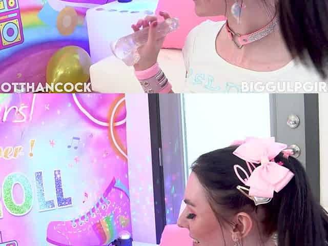 Celestina Bloom Sexy Skinny Small Tits Hottie Huge Cock POV Deepthroat Facefuck Blowjob and Cum Swallow