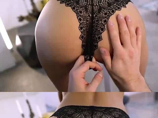 Busty platinum-blonde wifey enjoys rectal play with her two
