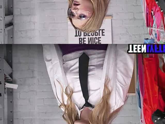 Geeky teen fucked for shoplifting
