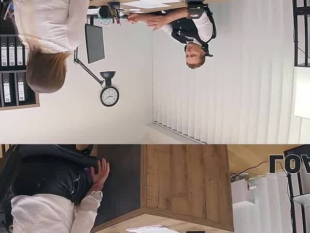 Czech Babe Seduces Clerk with Big Boobs in Office