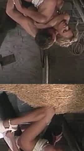 Blonde MILF with Huge Tits Has Passionate Sex in the Stable