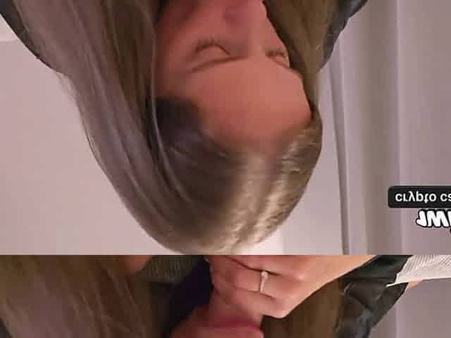 My neighbor cheated on his hubby with a biotch wife, and gave her the greatest blowjob, producing a massive cumshot!