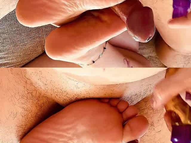 Hawt oiled feet and footjob