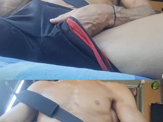 Hawt Man nude masturbates his biggest weenie during the time that girlfriend drives & gives him a steamy tugjob