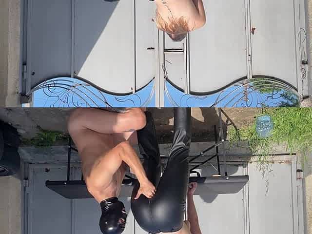 Fucking My Leather Pants: Thick Cum Coating the Shiny Surface