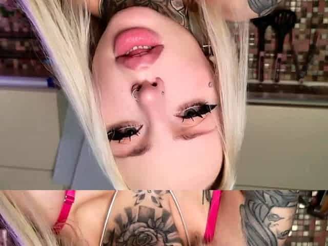 Blonde with big boobs fucked from behind before tit wanking