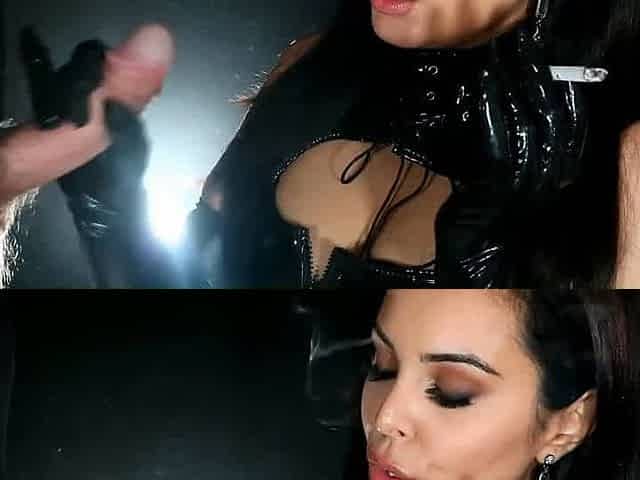 Sweet M - Latex Gloves Smoking Handjob