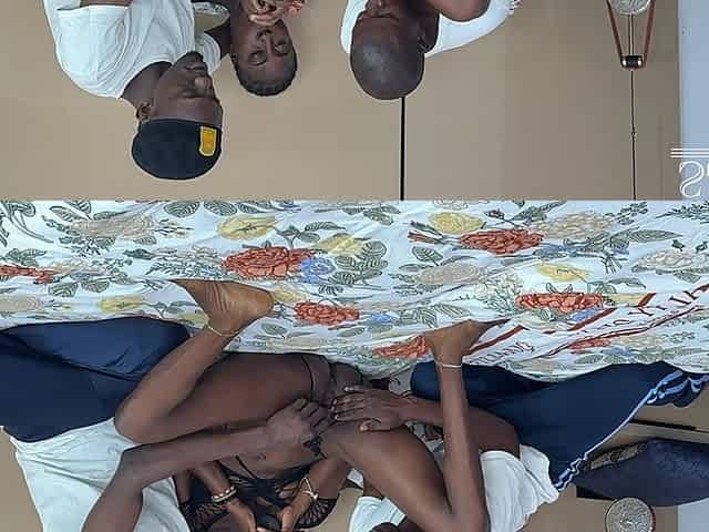Threesome with African Big Cocks