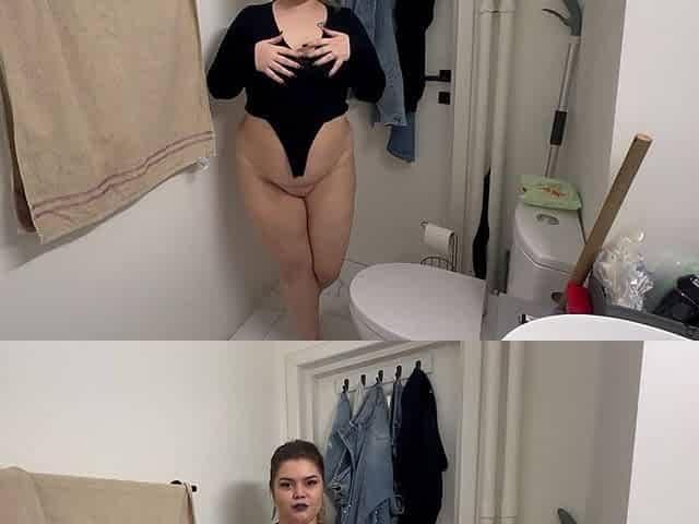 BBW Shower Stinky Farts While Smoking Orange Filters