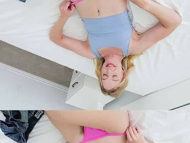 Very beautiful blonde babe fucked hardcore in the asshole