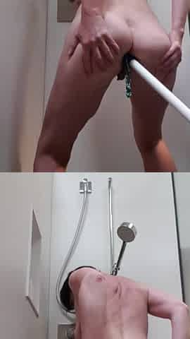 Anal Squirt in Shower