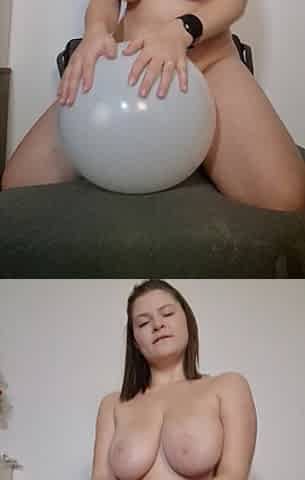 Balloon Fetish Play - Riding and Pop It