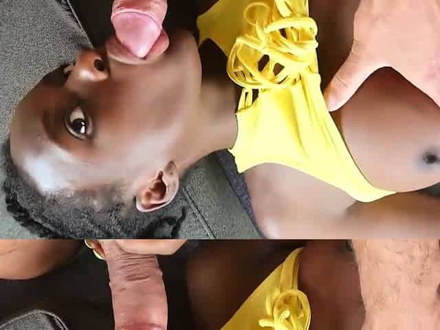 Big Natural Tits Ebony GF Sloppy Sucks BWC