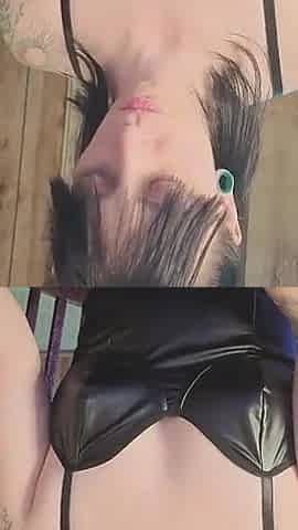 Black Leather Dress Cutie Moans