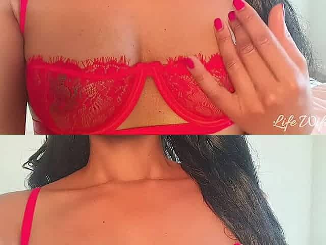 Black Titties Seduction Red Lace