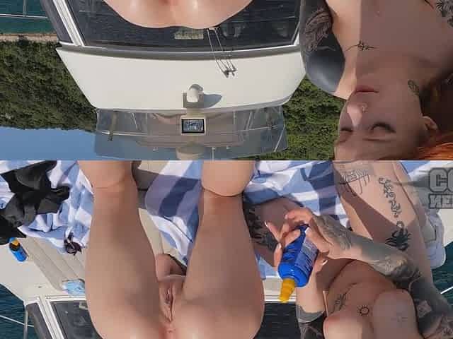 Nude Girls On A Yacht Adriatic Sea Vacation Tanning Lotion Massage Rebeka Ruby Cheri