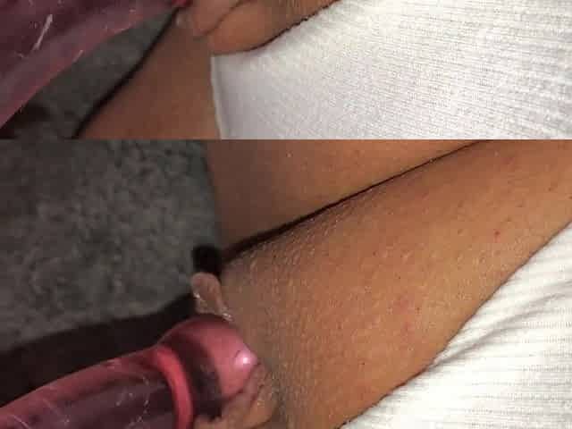 BANGING MY CUNT WITH GLASS VIBRATOR TO CLIMAX