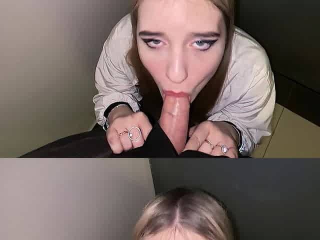 Vagina bang in a public place \ wet oral-job on the couch