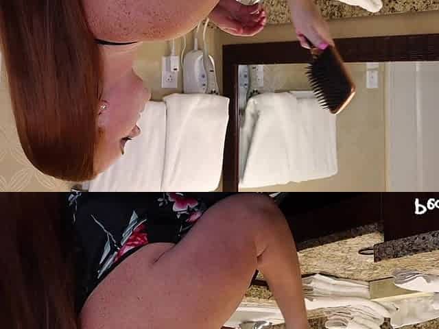 Julie Ginger Brushing Her Beautiful Long Hair