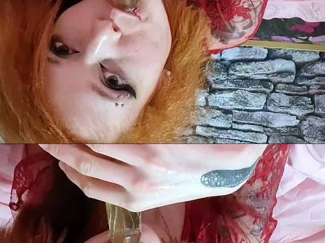 Violet lovely amateur redhead woman toying