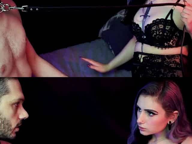 Hot brunette foot fetish play