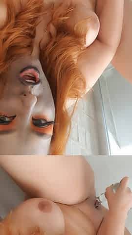 Halloween Teen Slut Squirting & Pissing Then Licking It up