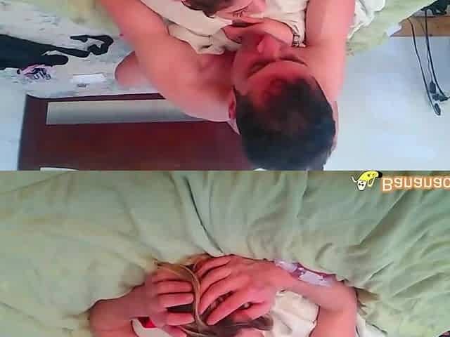 Advance - nineteen year old stepdaughter didn't wanna have sex but changes her mind, stepfather ejacula