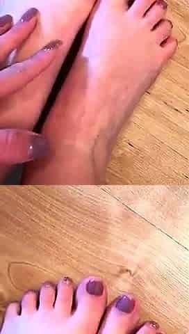 Foot fetish Close up feet and toes tease