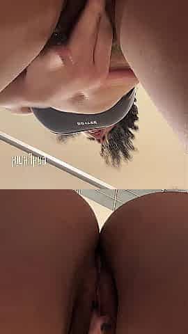 Black Nearly Gets Caught Screwing Creamy Twat In Public Gym Washroom