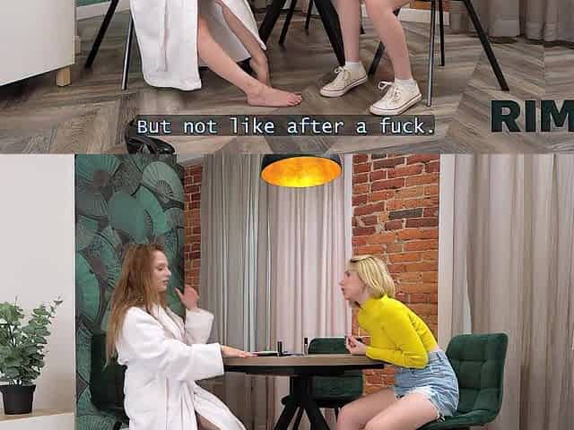 RIM4K. Pair teaching their blond ally how to rim and make the dude cum