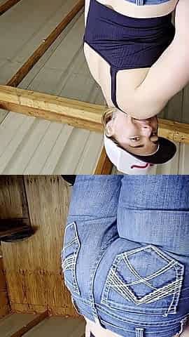 Redhead Preps Asshole with Vibrating Buttplug