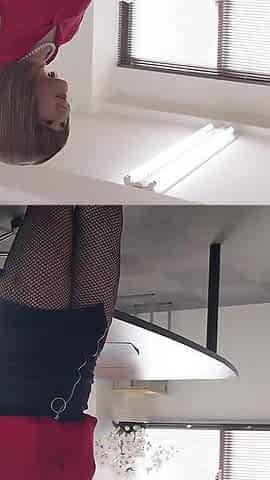 A Beautiful Big Breasted Wild Housewife Seduces a Young Man at Work with Her Huge Ass and Twitching Anus