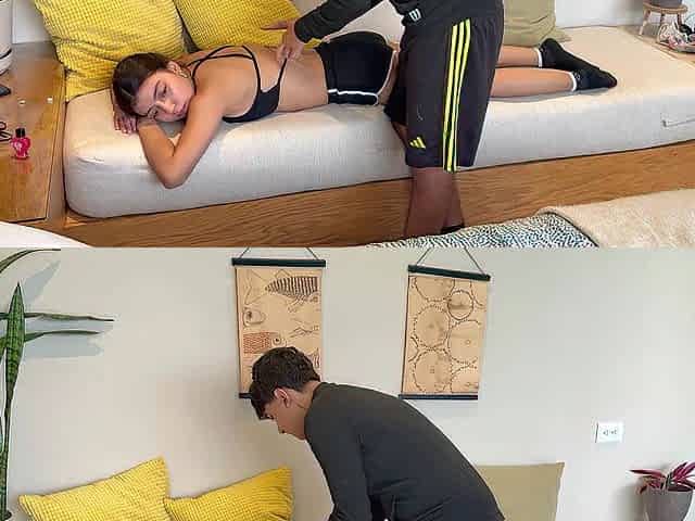 MI VECINO ME DA UN MASAJE Y TERMINA EN ANAL