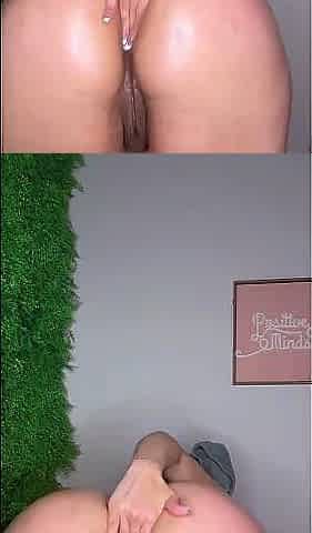 Tight ass kinky blode with big boobs masturbates outdoor