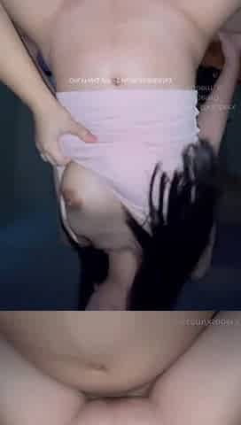 Jeenzen, nicknamed -Little Orange,- big tits, 3P swing, solo male, -Brother Thep,- pounding her pussy until it bursts and she cu