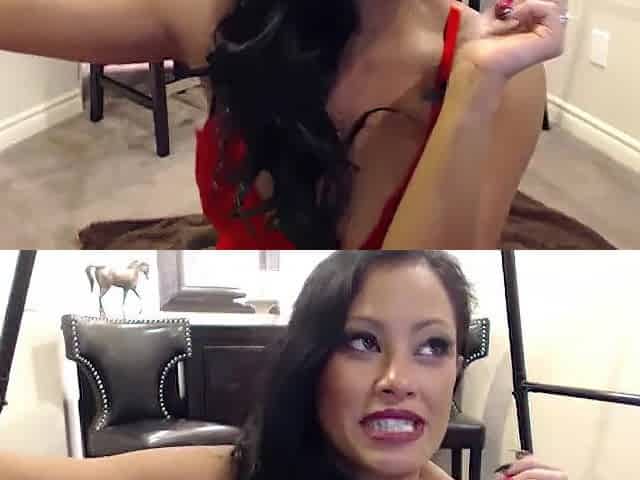 Breasty Oriental mother I'd like to fuck Maxine X Squirts on Webcam!