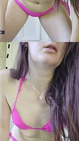 Kinky Bikini Girl Tweezers Fetish with Hairbrush Insertion
