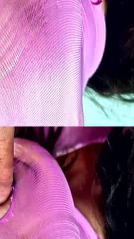 POV Katy Kat Pink Nylon Encasement Blowjob
