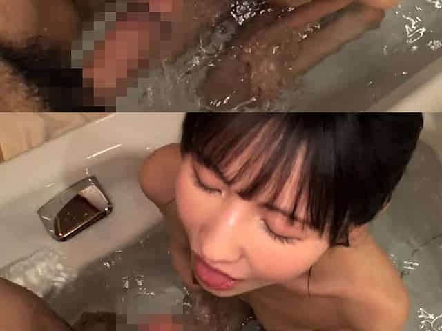 Erotic amateur girl giving blowjob and titjob in POV