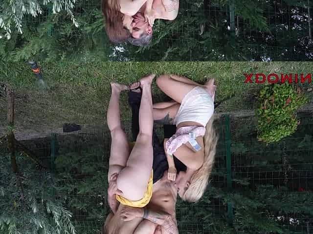 First Anal Threesome with Huge Massive Cock Gardener