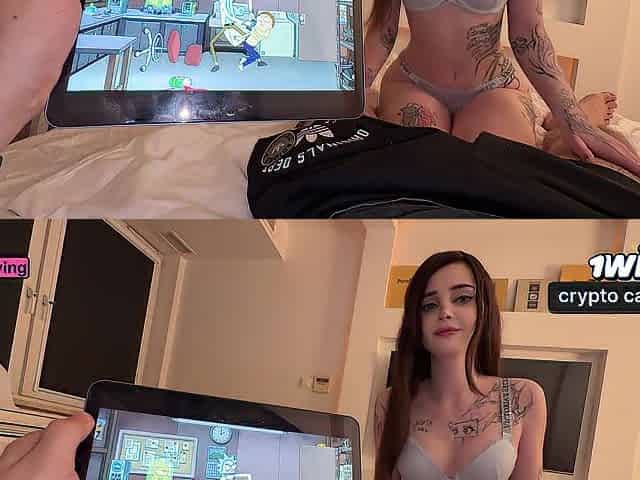 This honey is riding my cock during the time that I see Rick and Morty - pinkloving