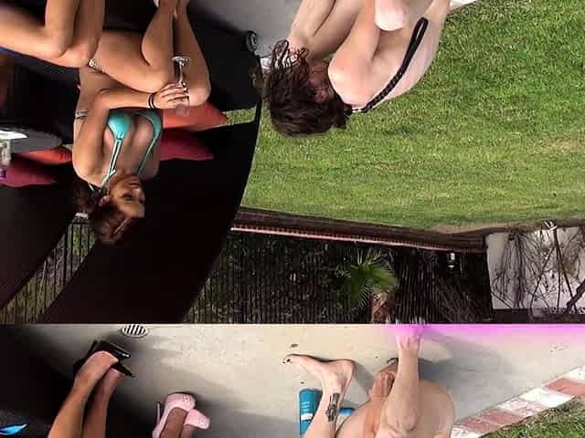 Busty Blonde With a Foot Fetish Gives a Blowjob