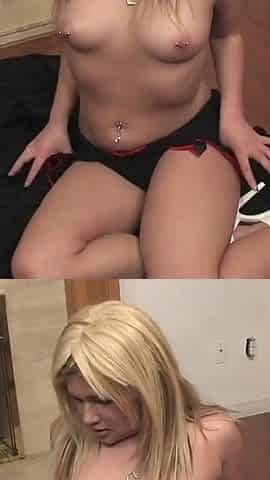 Blonde haired 18 year old slut first time porn using sex toys to pleasure herself and fingering herself