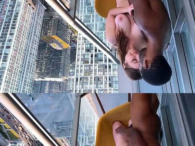 Balcony fuck