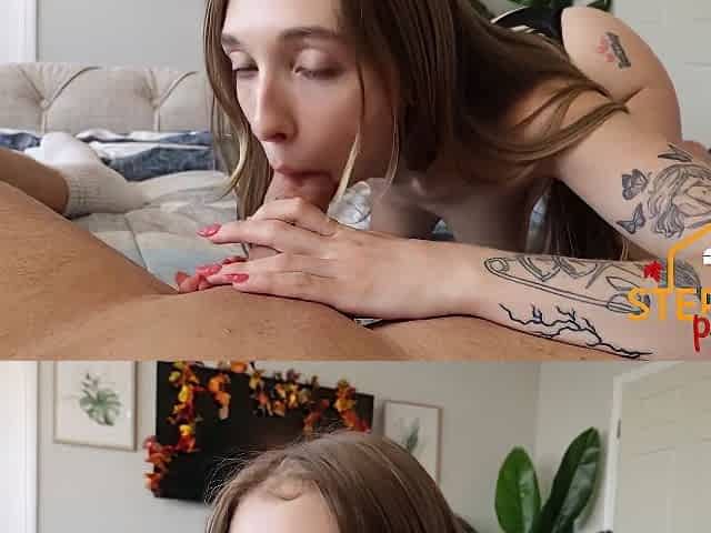 Breezy Bri - Little Step Sis Is Thankful For My Dick