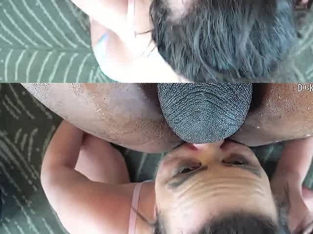 Post Work Deepthroat Fun - Interracial Face Fucking Blowjob And Rimjob