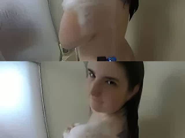 Chunky nerd loves shower sex